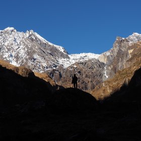 Man versus mountains in the Tsum valley