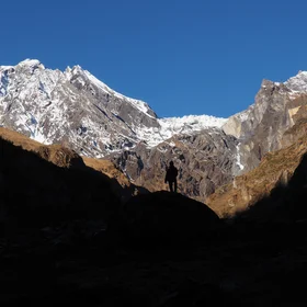 Man versus mountains in the Tsum valley