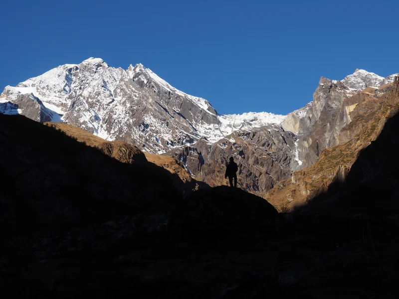 Man versus mountains in the Tsum valley