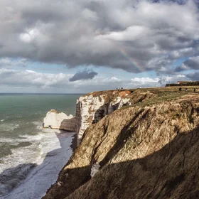 November rainbow on the cost near Étretat