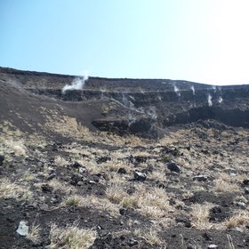 Fumeroles in Mihayama Crater - Ooshima Volcano
