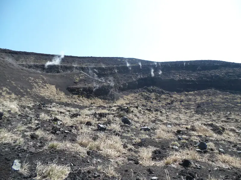 Fumeroles in Mihayama Crater - Ooshima Volcano
