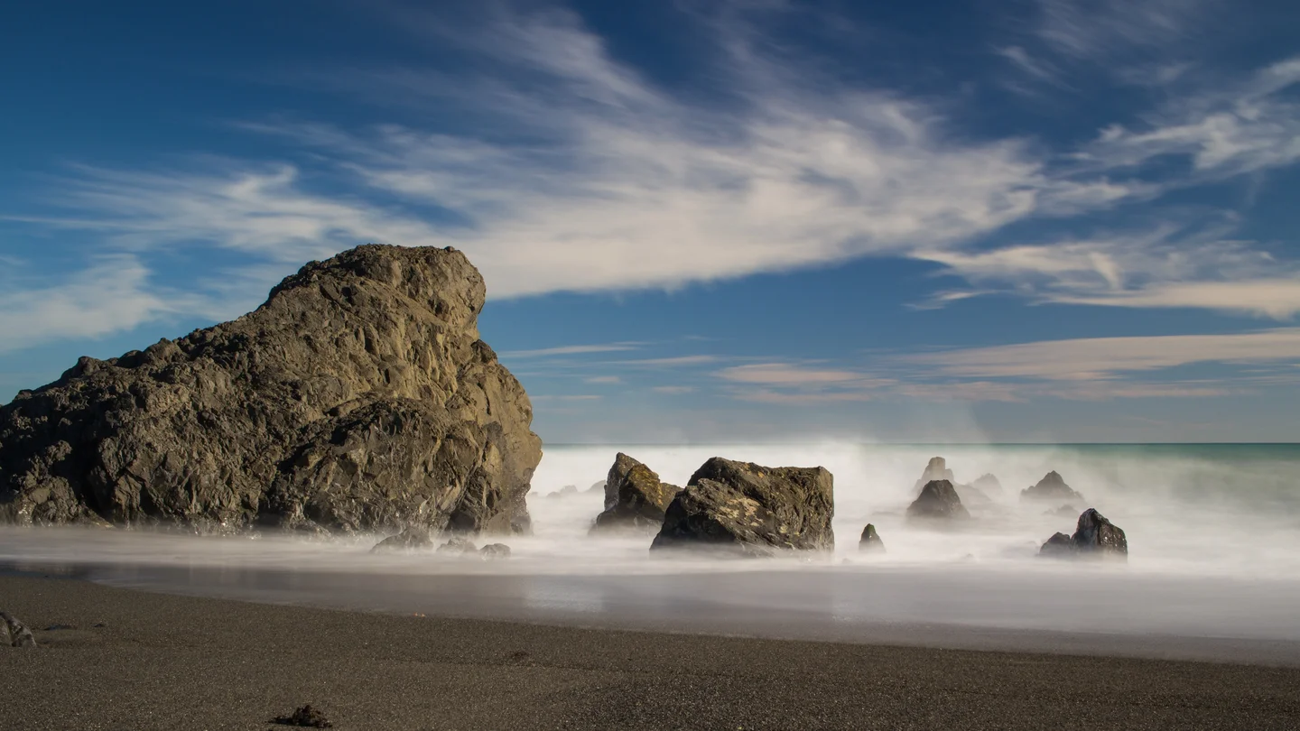 Rock at Wainuiomata beach