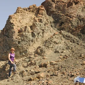 Lava plug on an ancient ocean floor