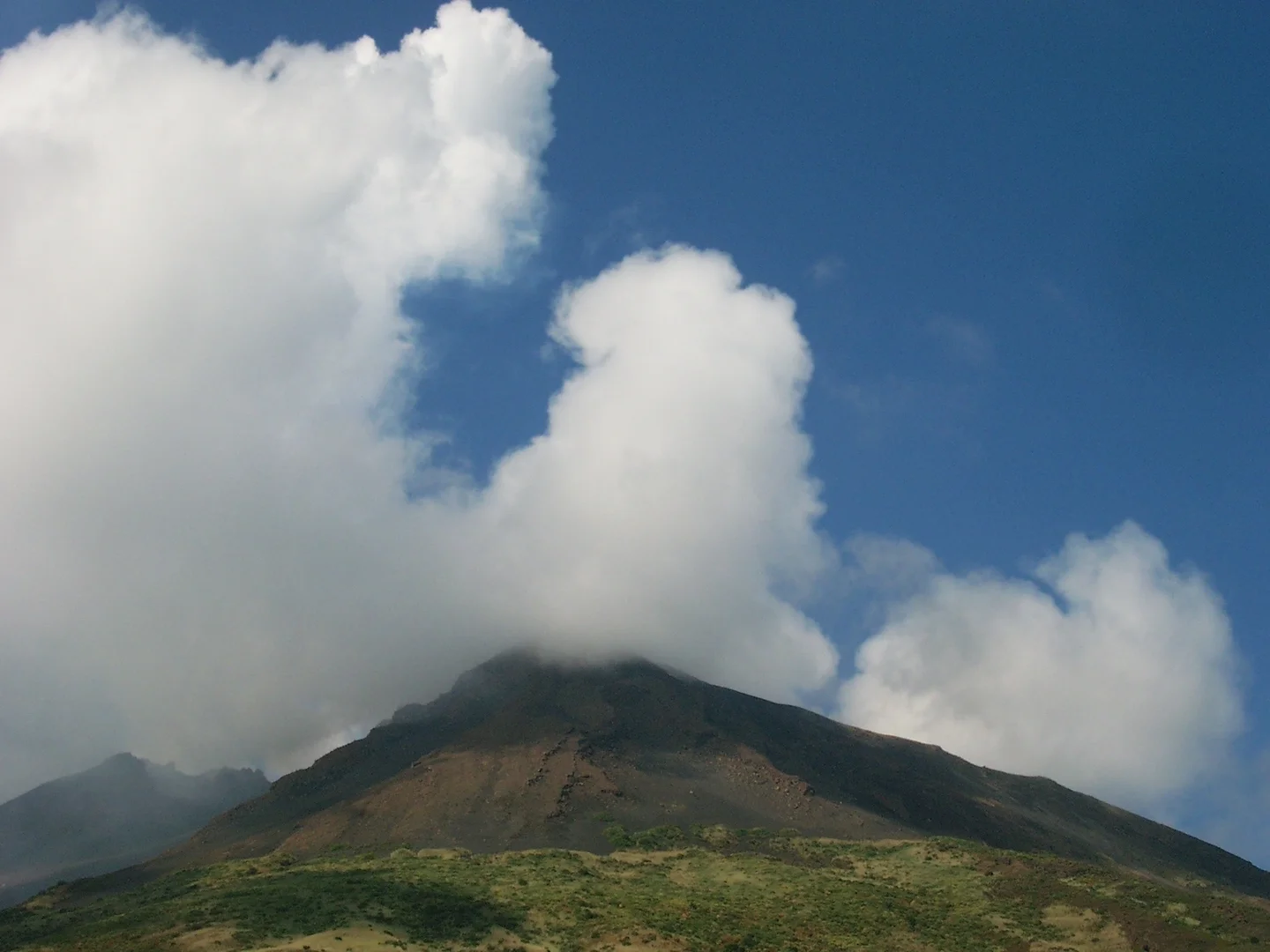 clouds on Stromboli Volcano