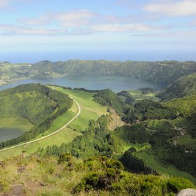 Sete Cidades Caldera lake, Sao Miguel, Azores Archipelago