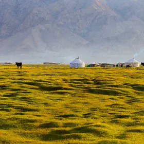 Meadow in Tashkurgan, Xinjiang, China