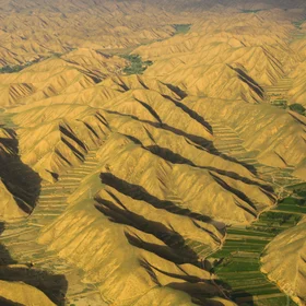 Arid Mountains in Gansu, China