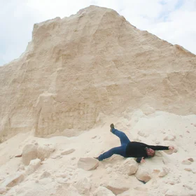 Falling from a mountain of salt