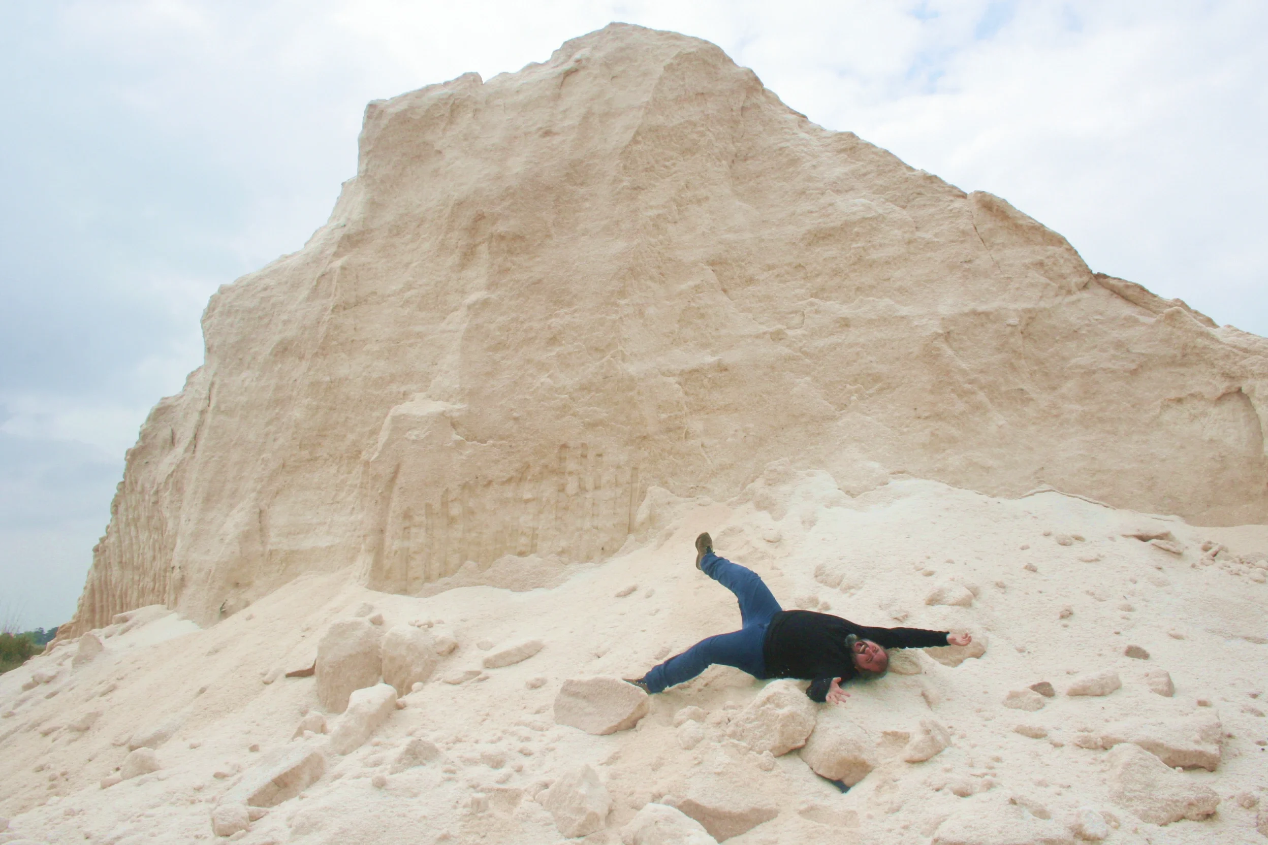 Falling from a mountain of salt