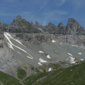 Glarus Thrust and Tschingelhörner viewn from South