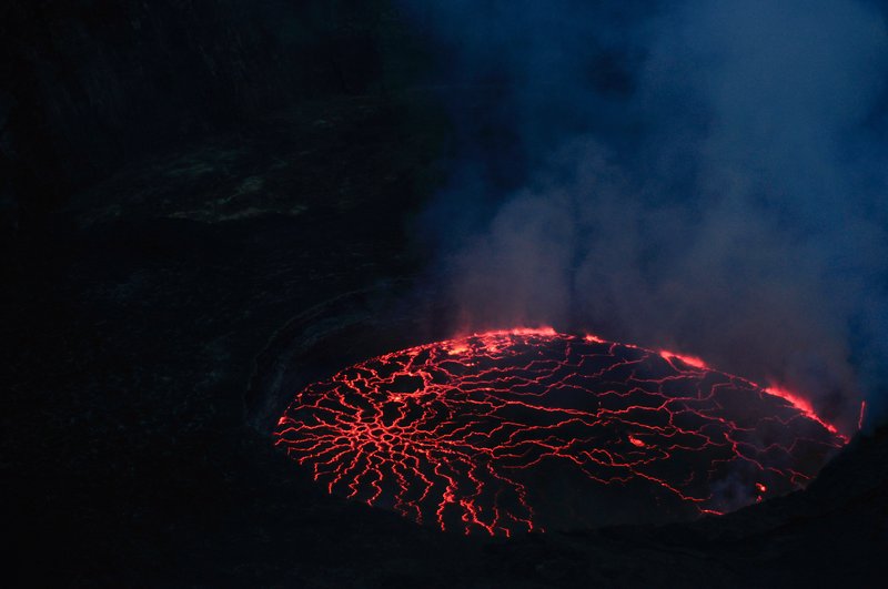 Permanent lava lake at Mount Nyiragongo (stratovolcano)