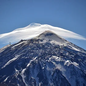 Sombrero cloud on top of Pico del Teide, Tenerife