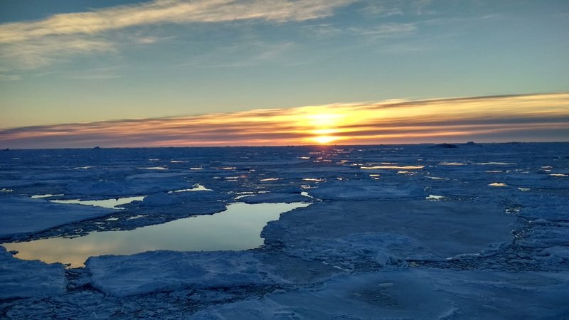 A sunset in Antarctica