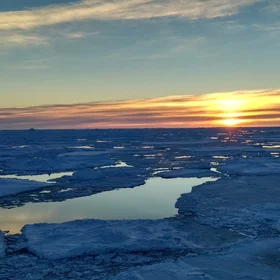 A sunset in Antarctica
