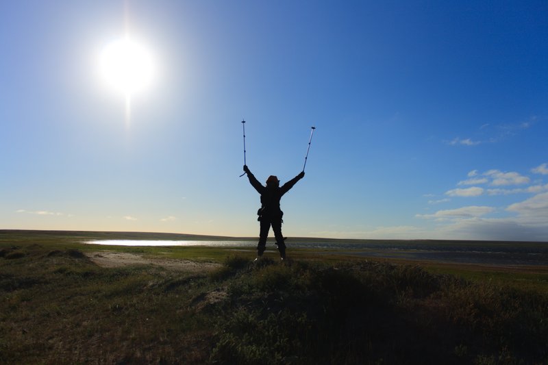A sunny day in tundra, Yamal Peninsula