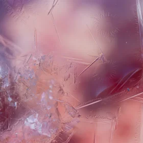 The formation of crystals ice