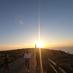 Sunset at the western end of Europe land