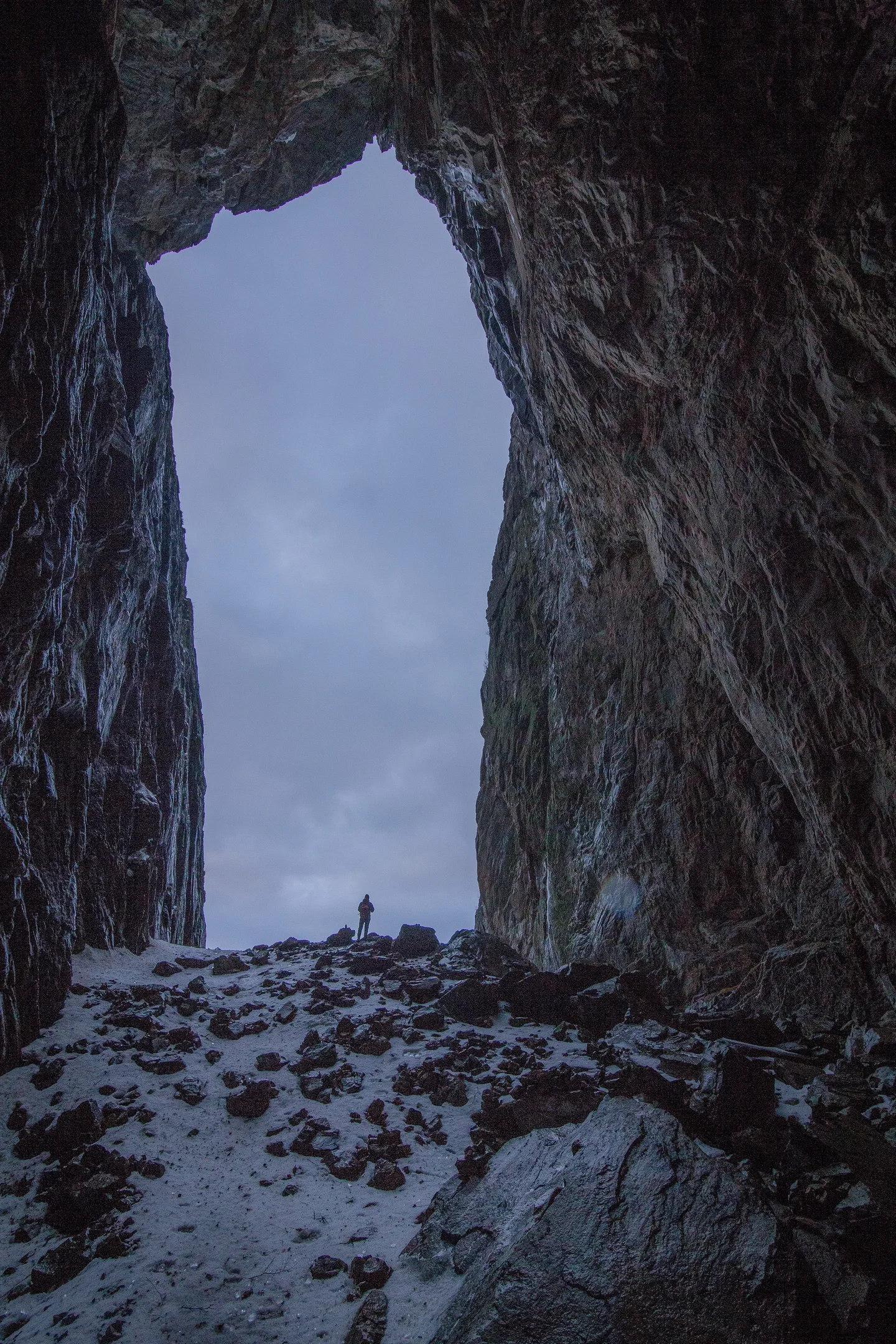 Isostatic rebound and a hole in a mountain