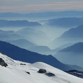 The valley along the fault