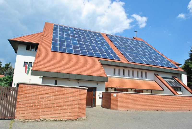 On roof solar energy at a monastery