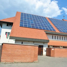 On roof solar energy at a monastery