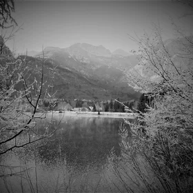 Frozen winter in the natural reserve of Triglav.