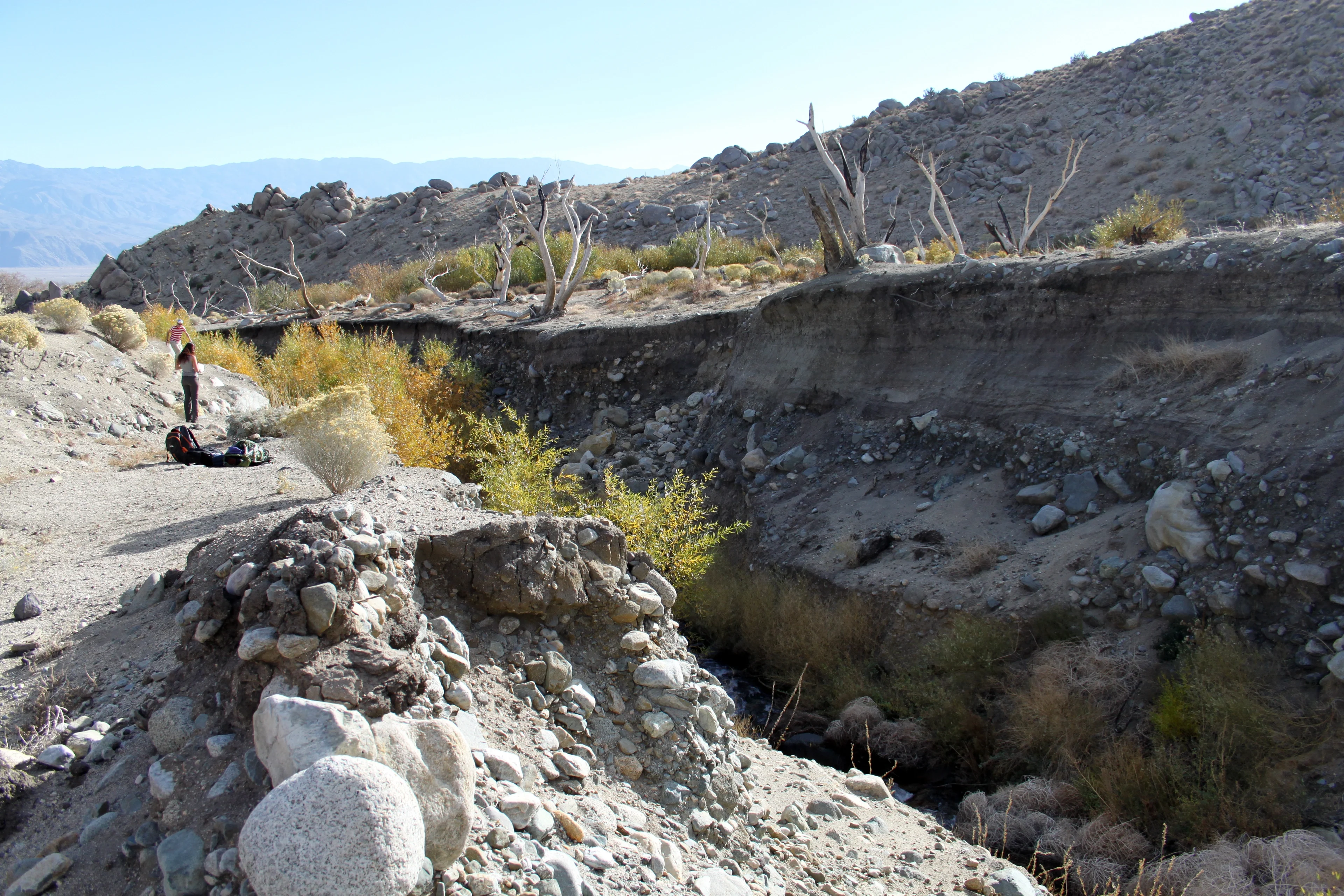 Surveying the 2008 Oak Creek debris flow
