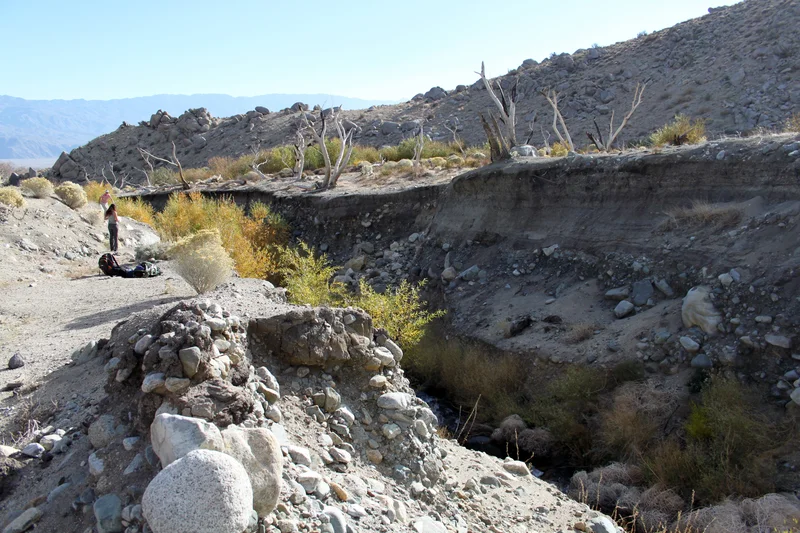 Surveying the 2008 Oak Creek debris flow
