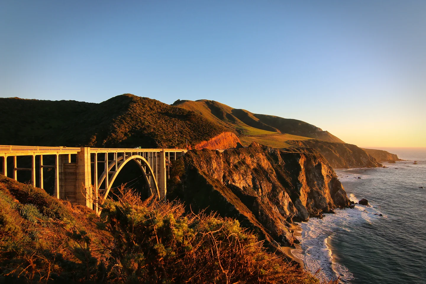 Sunset at Big Sur's Bixby Bridge, California