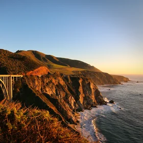 Sunset at Big Sur's Bixby Bridge, California