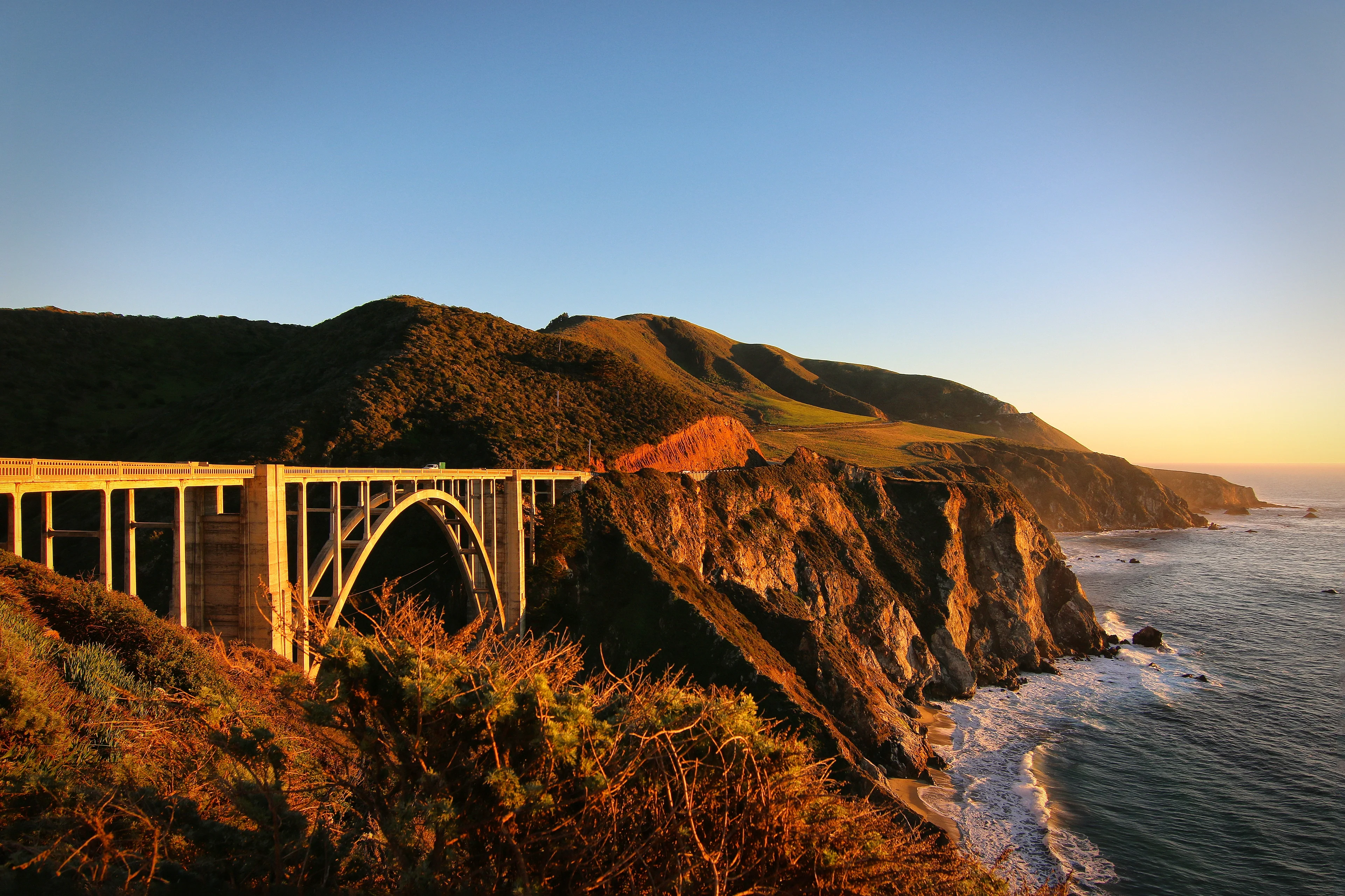 Sunset at Big Sur's Bixby Bridge, California