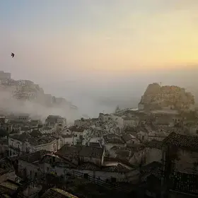 Rocks beyond the fog