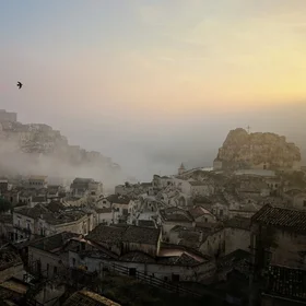 Rocks beyond the fog