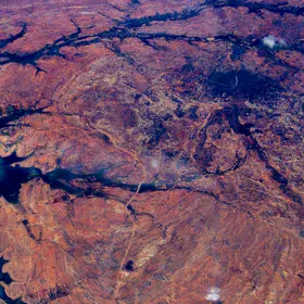 Patterns of Brazil from airplane