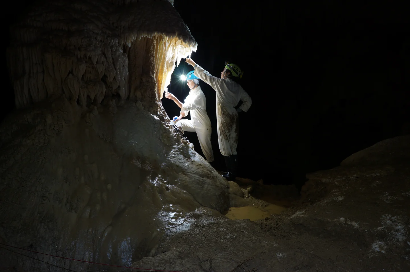 Sampling the underground under Down Under (Waipuna Cave, New Zealand)