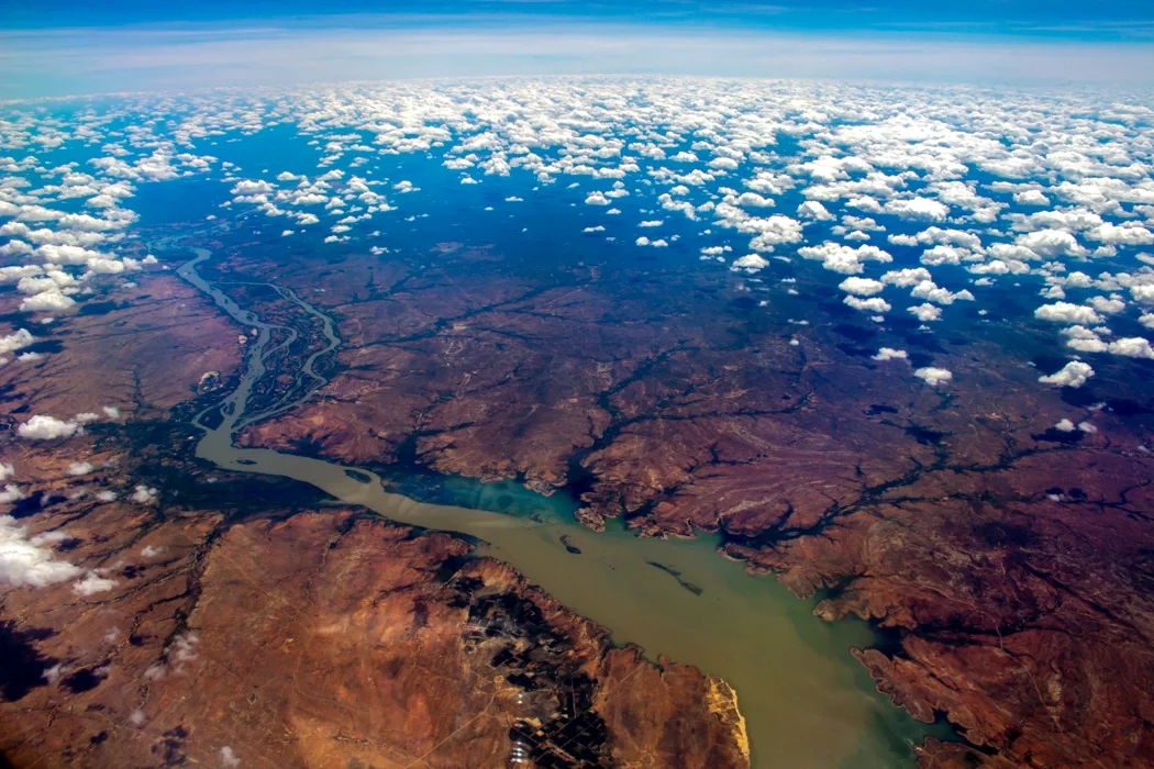 Patterns of Brazil from airplane