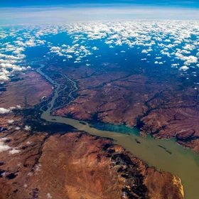 Patterns of Brazil from airplane
