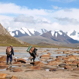 Crossing the Terskey Ala-Too range, Kyrgyzstan