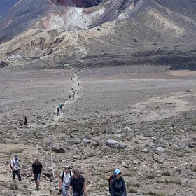 The long way down from the Red Crater
