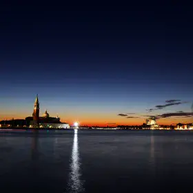 Sunset in the floating city, Venice