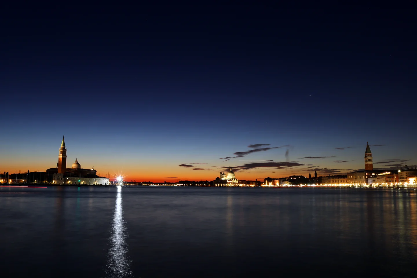 Sunset in the floating city, Venice