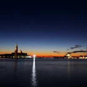 Sunset in the floating city, Venice
