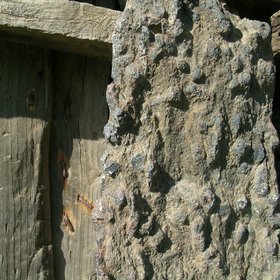 Andalusite nails in wooden slates