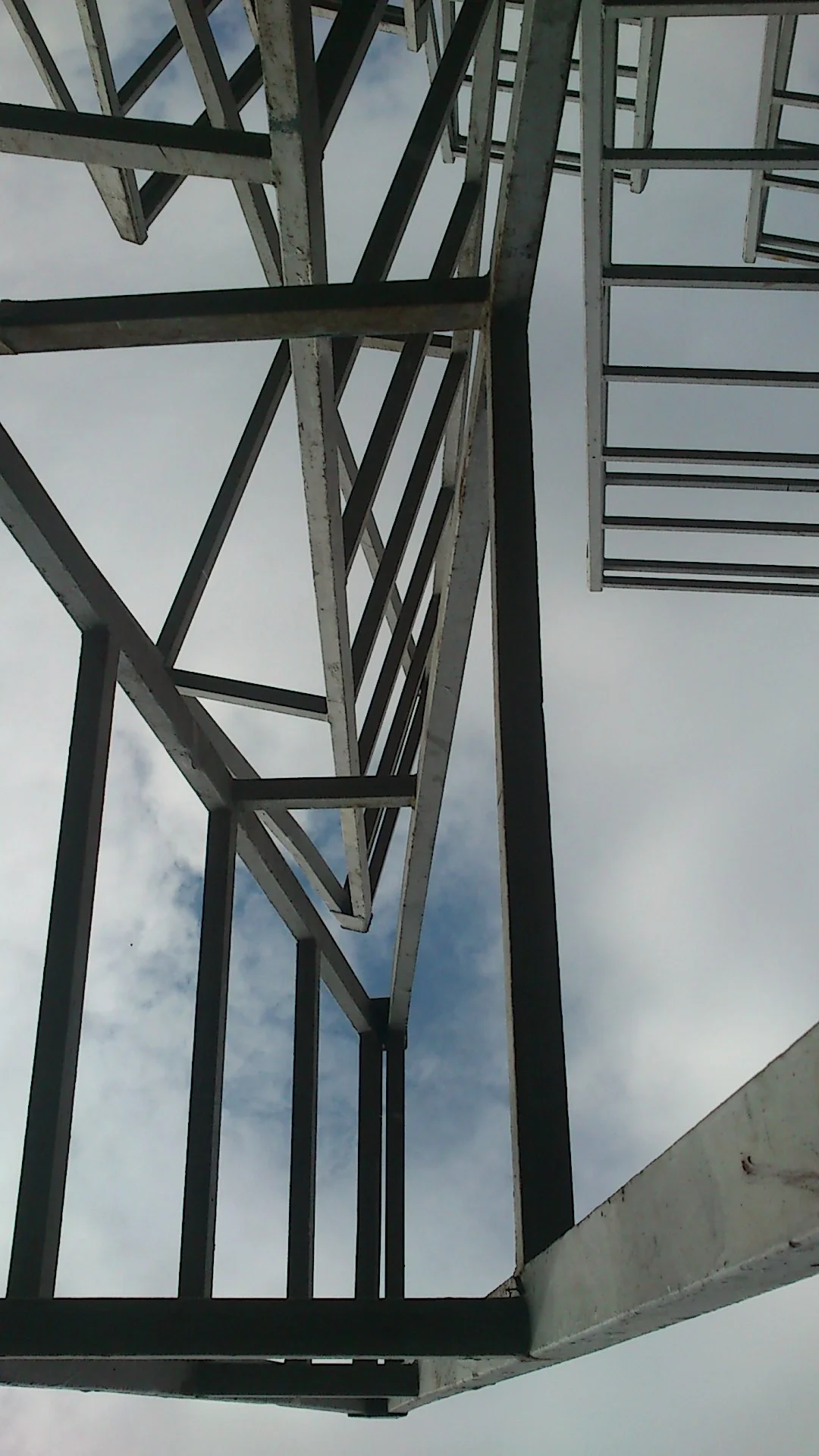 Scaffolding from the caissons in the harbor of Thermaikos
