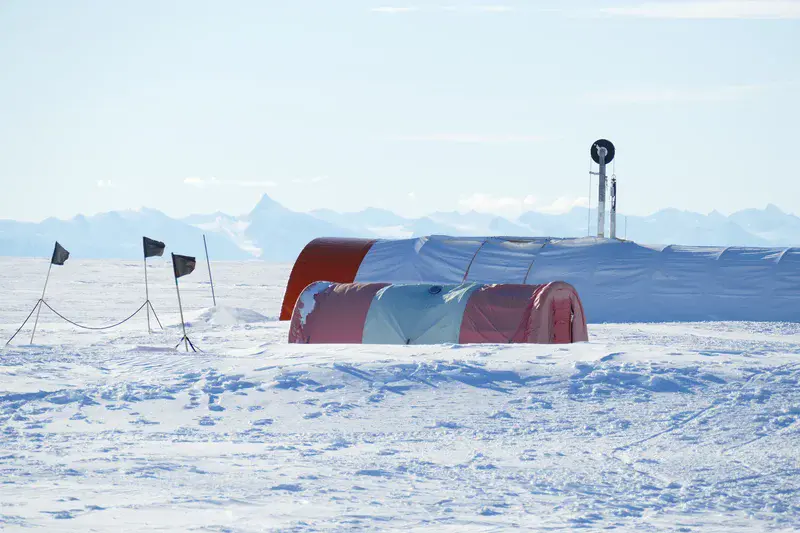 Drilling an ice core, Antarctica