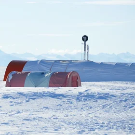 Drilling an ice core, Antarctica