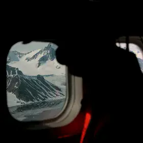 The Arrowsmith Peninsula seen from a Twin Otter window