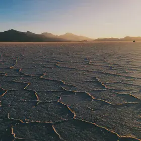 Sunset on the Salar de Uyuni
