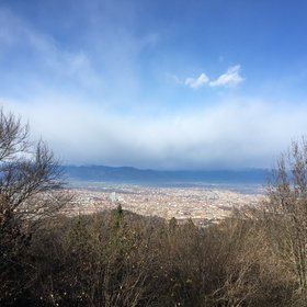 Foehn wall over Torino city seen from the Colle della Maddalena.
